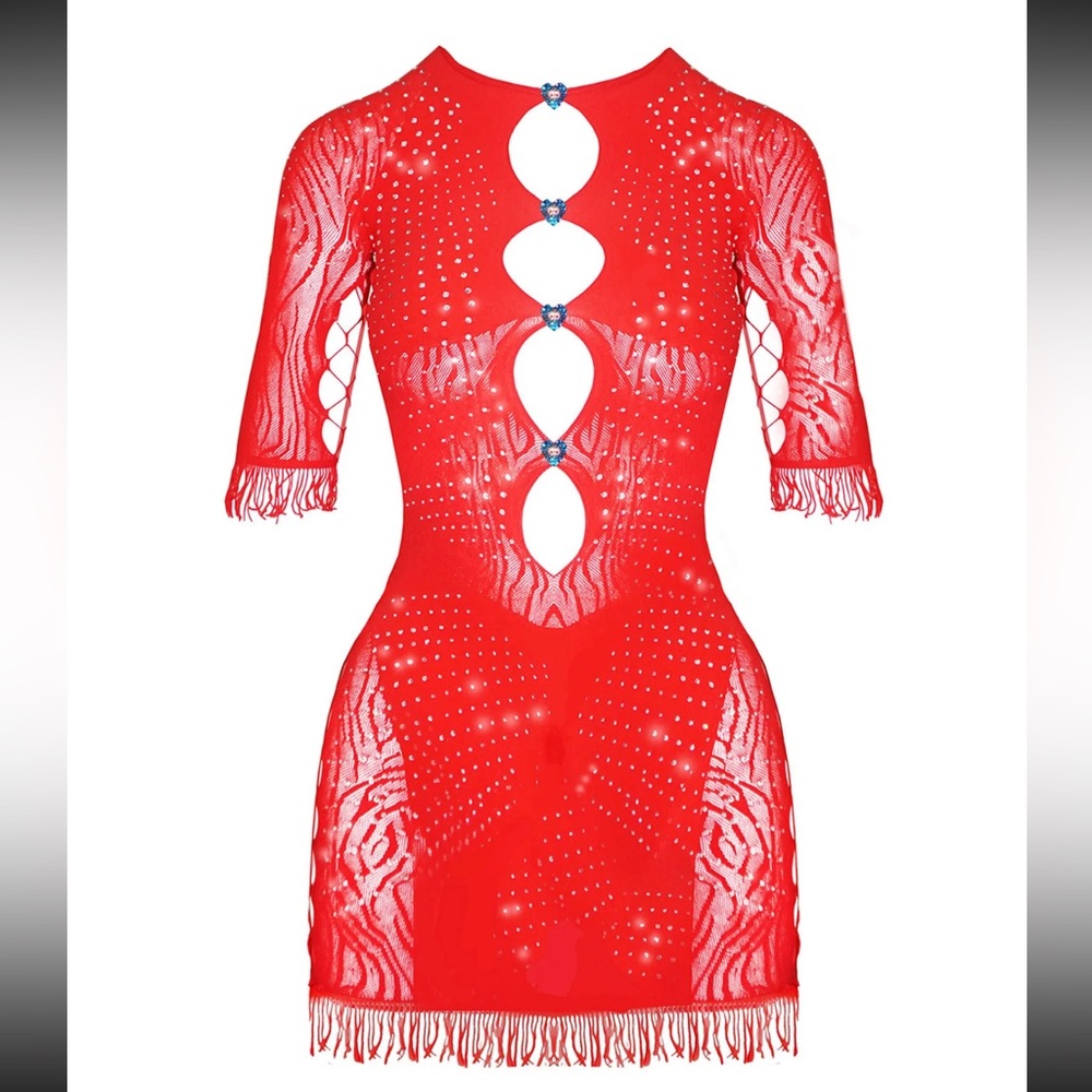 Discounted Rhinestoned Miranda Dress heartbreaker  poster girl